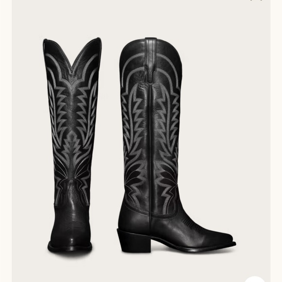 Tecovas The Abby Black Heeled Boots